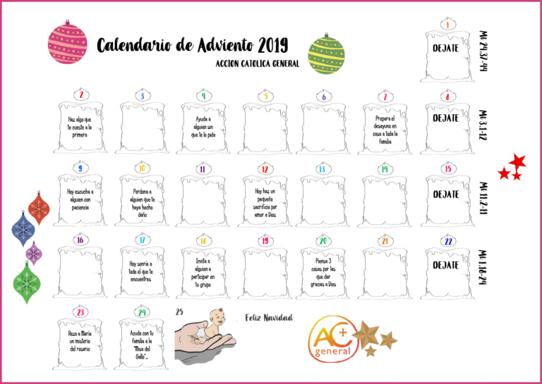 Calendario de Adviento 2019 para niños: Imprime la diversión